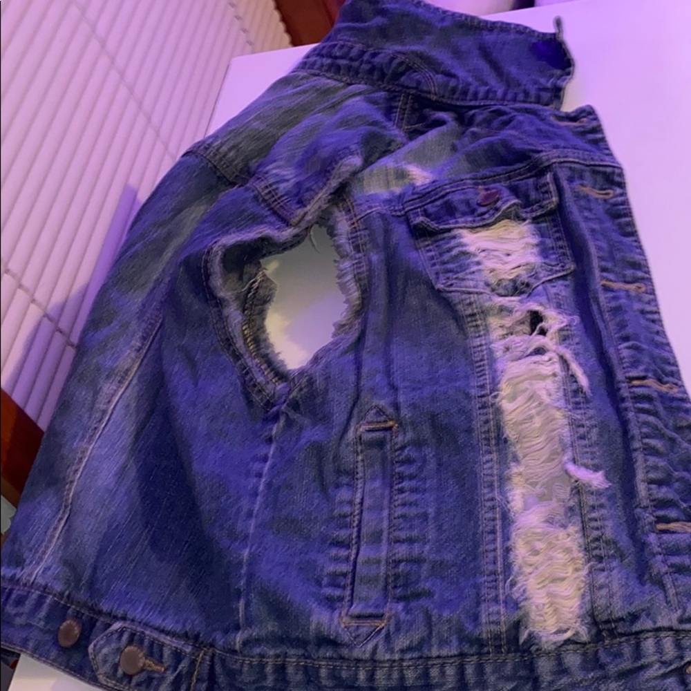 Jean jacket vest